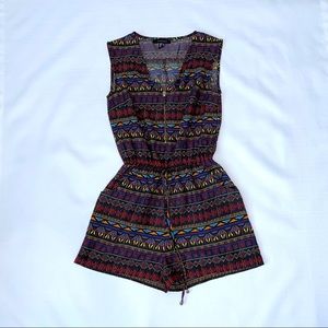 Summer Romper black with print size xs extra small